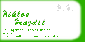 miklos hrazdil business card
